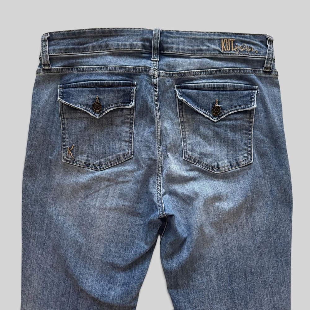 Kut from the Kloth Natalie Bootcut Jeans Medium Wash Flap Pocket KP1549MA4R 14 - Picture 10 of 12